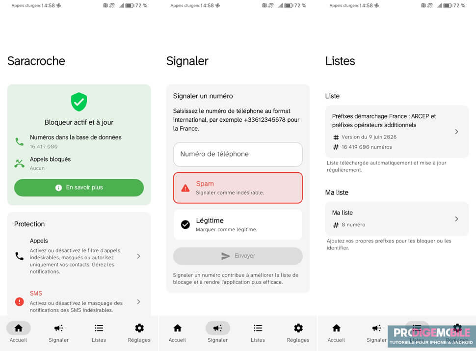 Saracroche, bloqueur d’appels indésirables disponible sur Android et iPhone